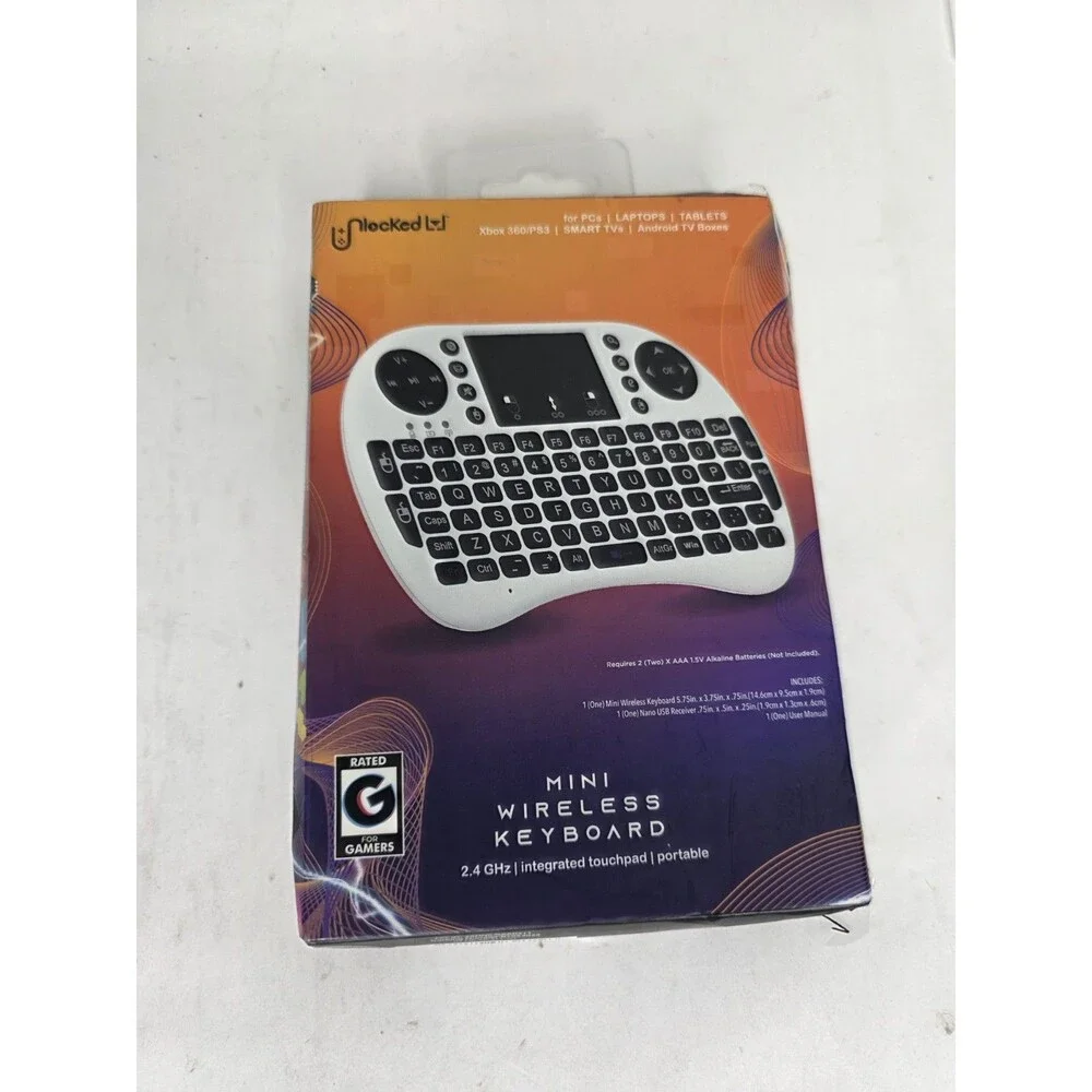 Tickbox Mini Portable Wireless Keyboard Mouse Combo Xbox 360 PS3 PCs Smart TVs